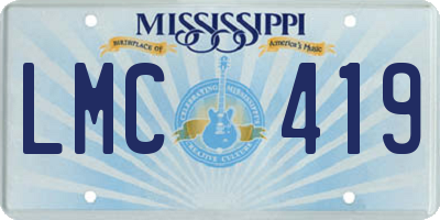 MS license plate LMC419