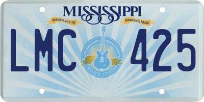 MS license plate LMC425