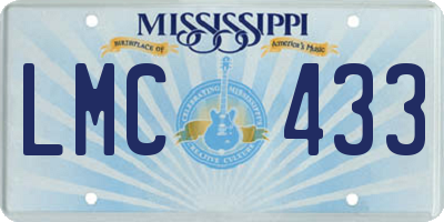 MS license plate LMC433