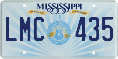 MS license plate LMC435