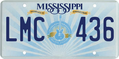 MS license plate LMC436