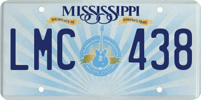 MS license plate LMC438