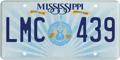 MS license plate LMC439