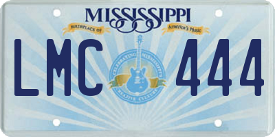 MS license plate LMC444