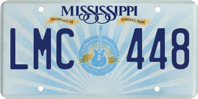 MS license plate LMC448