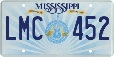 MS license plate LMC452