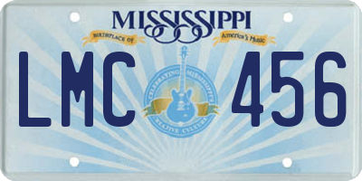 MS license plate LMC456