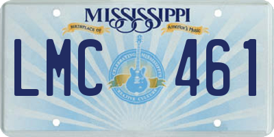 MS license plate LMC461