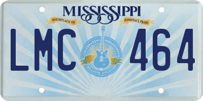 MS license plate LMC464