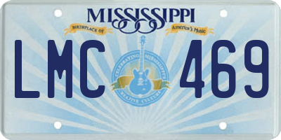 MS license plate LMC469