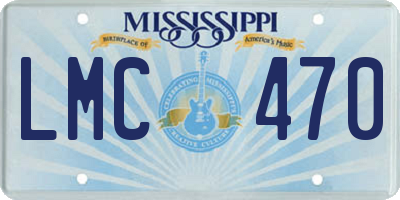 MS license plate LMC470