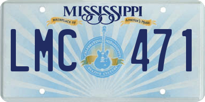 MS license plate LMC471