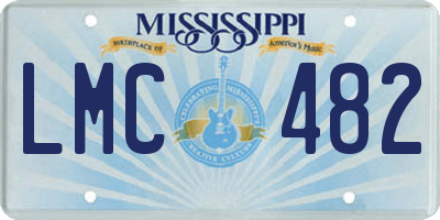 MS license plate LMC482