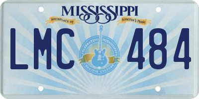 MS license plate LMC484