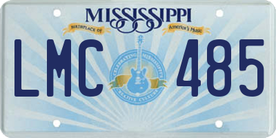 MS license plate LMC485