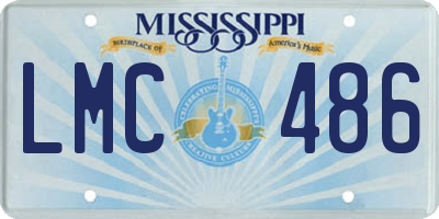 MS license plate LMC486