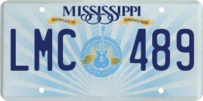 MS license plate LMC489