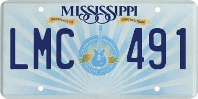 MS license plate LMC491