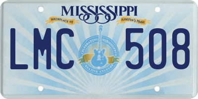 MS license plate LMC508