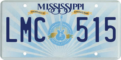 MS license plate LMC515