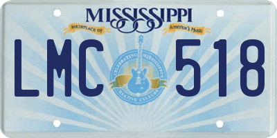MS license plate LMC518