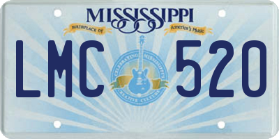 MS license plate LMC520