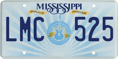 MS license plate LMC525
