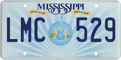 MS license plate LMC529