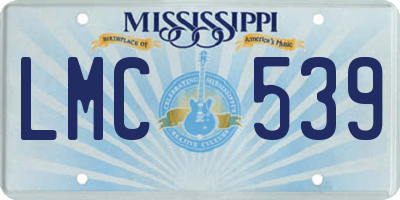 MS license plate LMC539