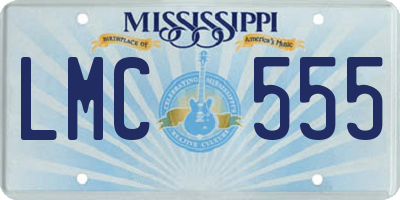 MS license plate LMC555