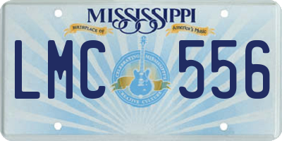 MS license plate LMC556