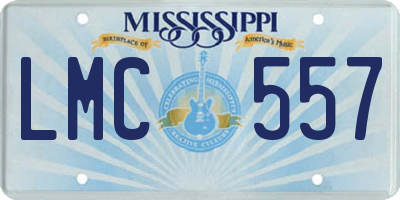 MS license plate LMC557
