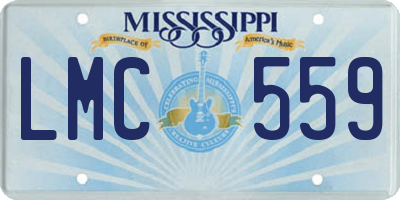 MS license plate LMC559