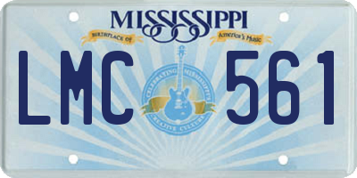 MS license plate LMC561
