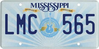 MS license plate LMC565