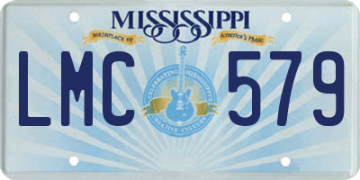 MS license plate LMC579