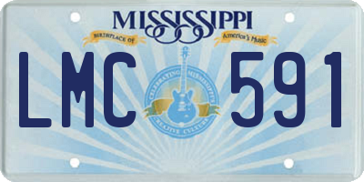MS license plate LMC591