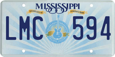 MS license plate LMC594