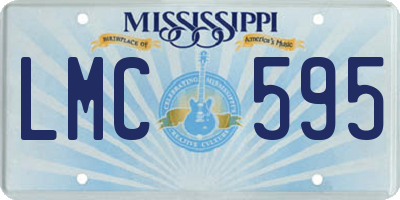 MS license plate LMC595