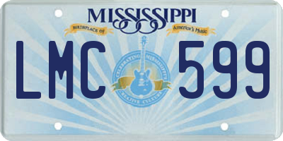 MS license plate LMC599