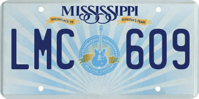 MS license plate LMC609