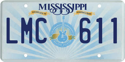 MS license plate LMC611