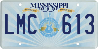 MS license plate LMC613