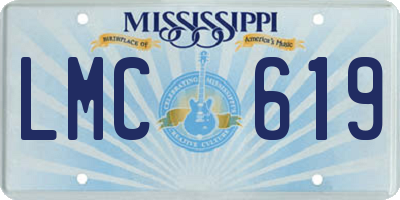 MS license plate LMC619