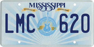 MS license plate LMC620
