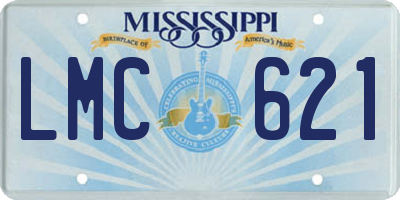 MS license plate LMC621