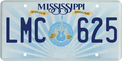 MS license plate LMC625