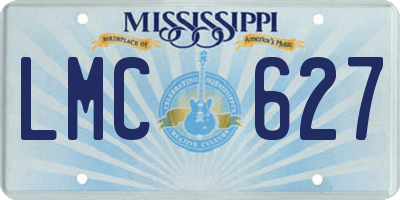 MS license plate LMC627