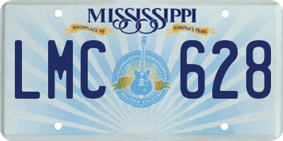 MS license plate LMC628