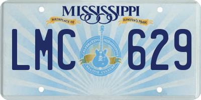 MS license plate LMC629